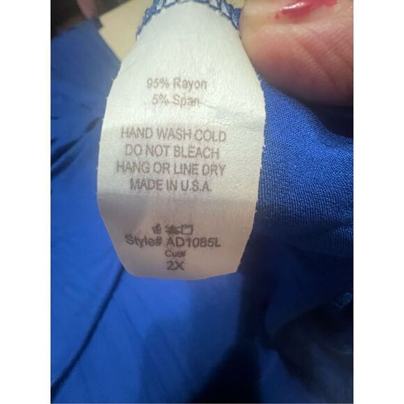 Urim Maxi Low wrap V Dress Royal Blue Sz 2XL NWT - Picture 4 of 6